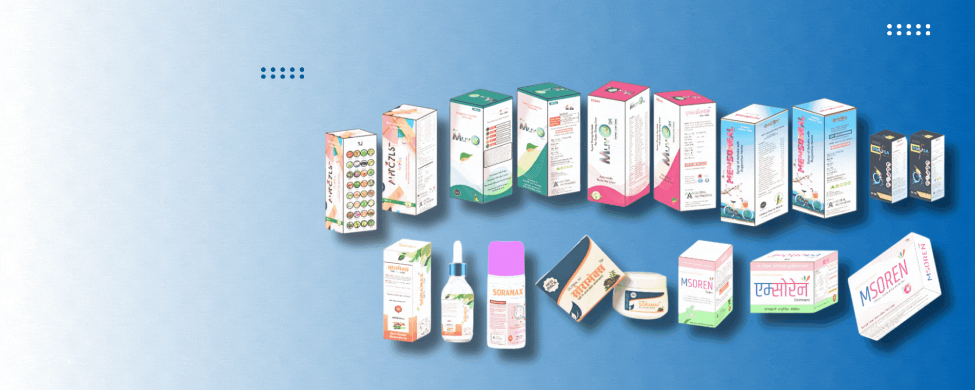 Blue and White Modern Pharmacy Lab Banner Landscape (4)